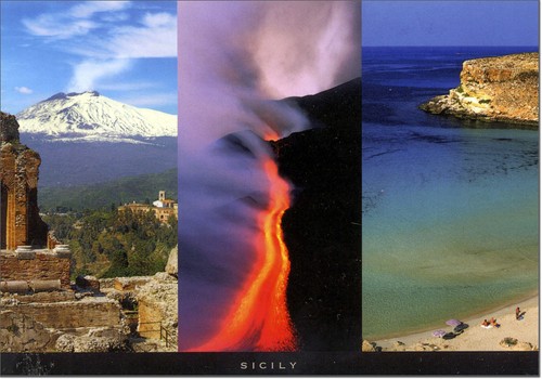 Cartolina sicilia postcard - sicilia,
